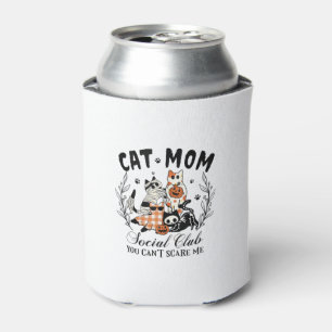 Cat Mum Social Club Ghost Cat Halloween Gothic Bla Can Cooler