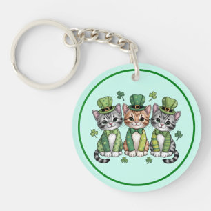 Cat Mum St. Patricks Day Design-47474 Hoodie Key Ring