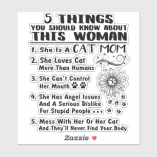 Cat Mum Sticker Car Laptop vinyl Gifts for Women M