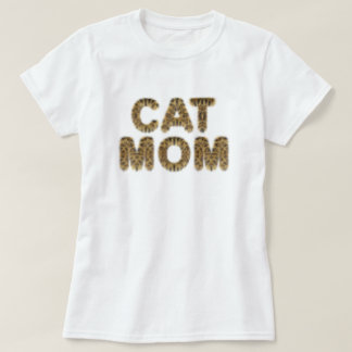 Cat mum t-shirt cat furr text