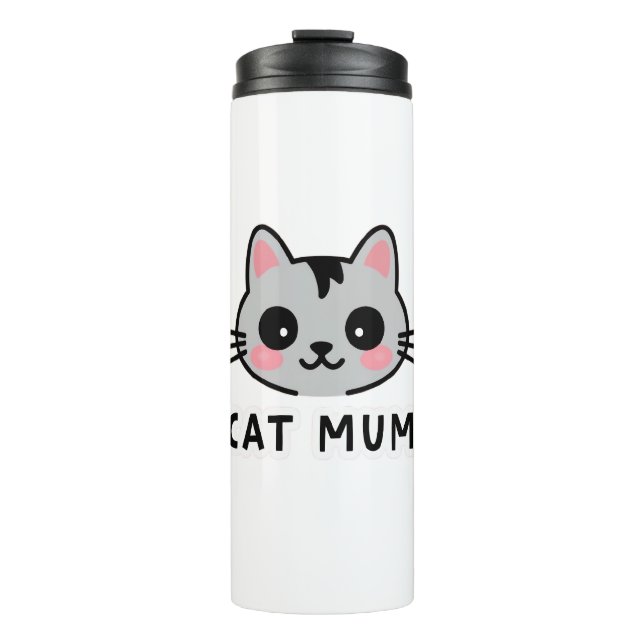 cat mum thermal tumbler (Front)