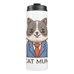 cat mum thermal tumbler