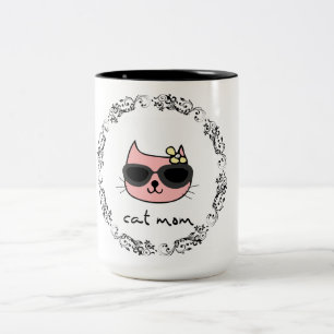 Cat Mum  Two-Tone Coffee Mug