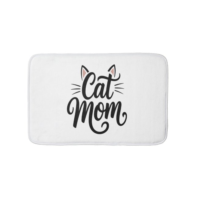 Cat Mum Whiskers and Ears Bath Mat (Front)