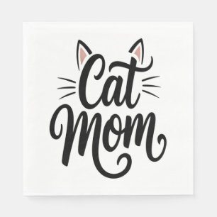 Cat Mum Whiskers and Ears Napkin
