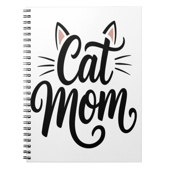 Cat Mum Whiskers and Ears Notebook (Front)