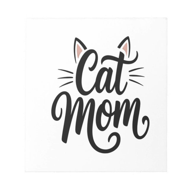 Cat Mum Whiskers and Ears Notepad (Front)