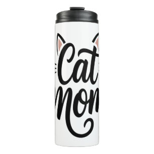 Cat Mum Whiskers and Ears Thermal Tumbler