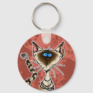 cat mummy key ring