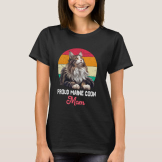 Cat Mummy PROUD MAINE COON MOM Maine Coon Mummy T-Shirt