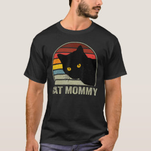 Cat Mummy Vintage 80s Style Cat Retro For Women, C T-Shirt