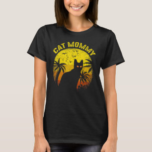 Cat Mummy Women Vintage Retro Black Cats Mum Mothe T-Shirt