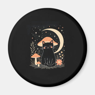 Cat Mushroom Hat Cottagecore Kitten Kitty Women Gi Magnet