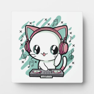 cat music plaque