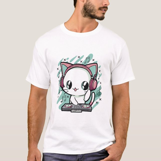 cat music T-Shirt (Front)