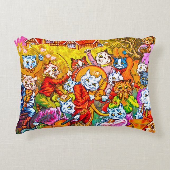 Cat Musical Band Decorative Cushion (Front)
