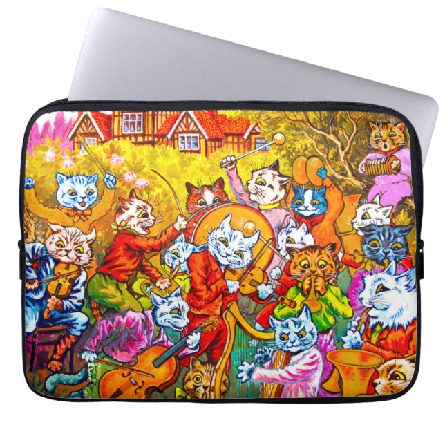 Cat Musical Band Laptop Sleeve (Front)