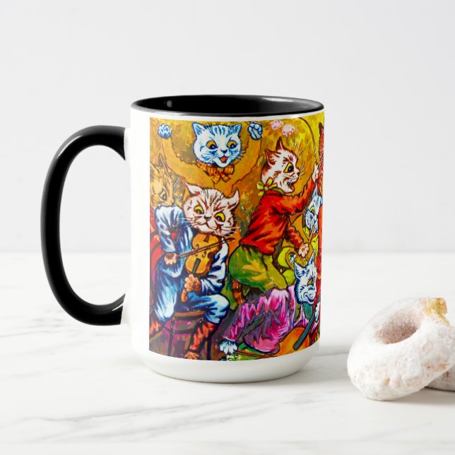 Cat Musical Band Mug (With Donut)
