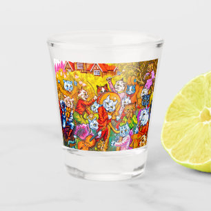 Cat Musical Band Shot Glass