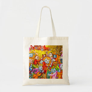 Cat Musical Band Tote Bag