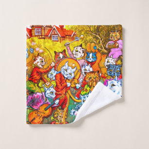 Cat Musical Band Wash Cloth