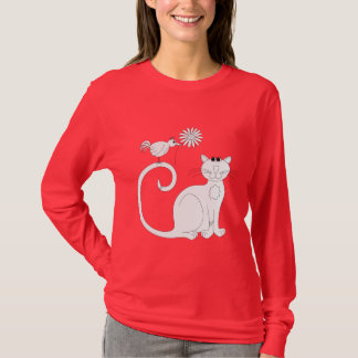 Cat n Bird ... the Daisy T-Shirt