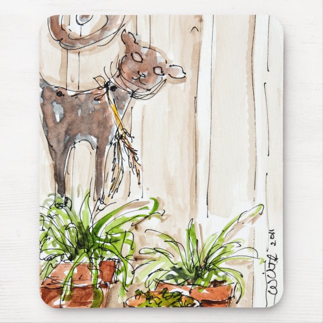 Cat-n-Mouse Humour Mouse Pad (Front)