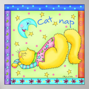 Cat Nap Cat Poster