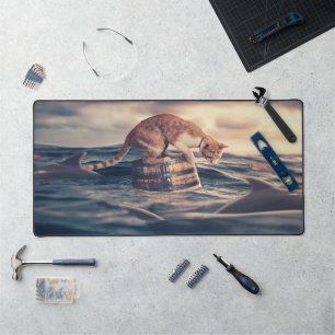 Cat Nap Dream or Nightmare Desk Mat