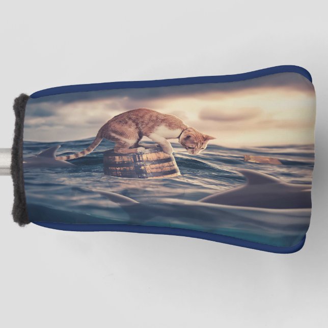 Cat Nap Dream or Nightmare Golf Head Cover (Front)