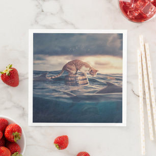 Cat Nap Dream or Nightmare Napkin