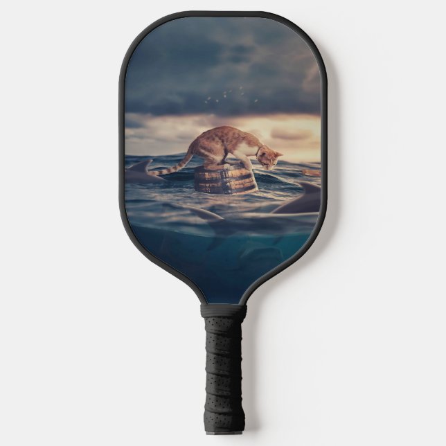 Cat Nap Dream or Nightmare Pickleball Paddle (Front)