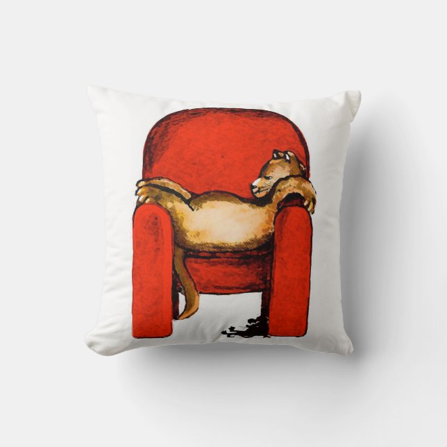 Cat Nap-Original Art by SQ Streater Cushion (Front)