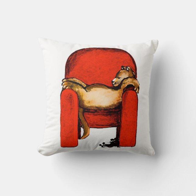 Cat Nap-Original Art by SQ Streater Cushion (Front)