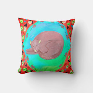 Cat Nap Throw Pillow