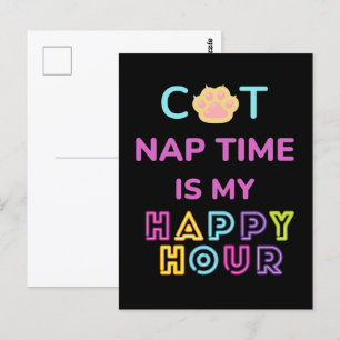 CAT NAp TIME Postcard