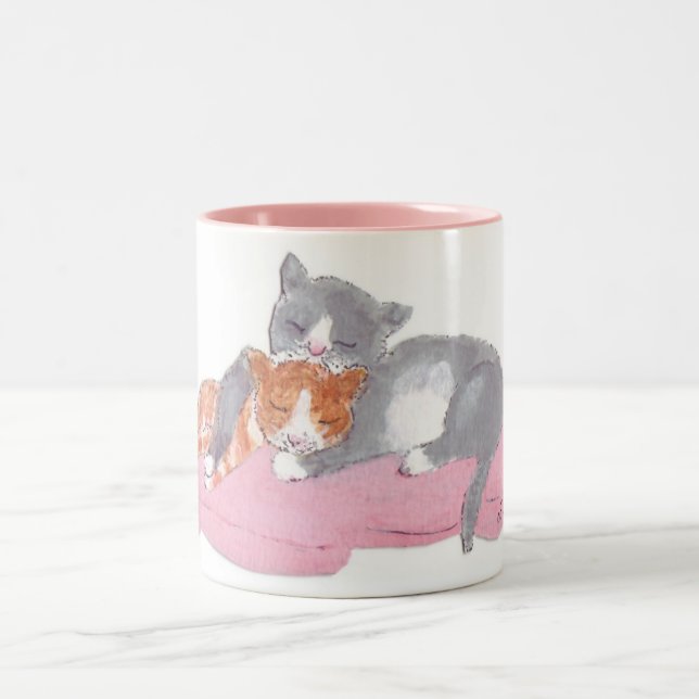 Cat Nap Two-Tone Coffee Mug (Center)