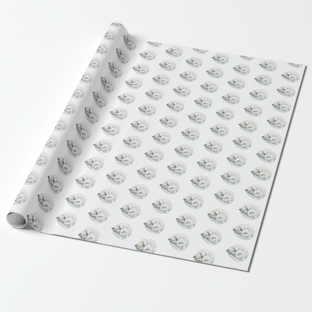 Cat Nap Wrapping Paper (Unrolled)