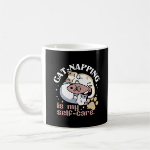 Cat-Napping Is My Self-Care Cute Cat Quote Coffee Mug