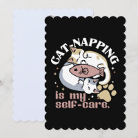 Cat-Napping Is My Self-Care Cute Cat Quote