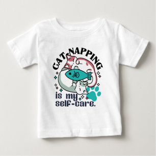 Cat-Napping Is My Self-Care: Cute Sleepy Cats Baby T-Shirt