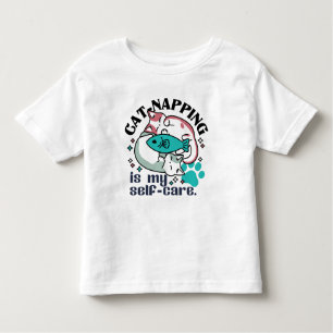 Cat-Napping Is My Self-Care: Cute Sleepy Cats Toddler T-Shirt