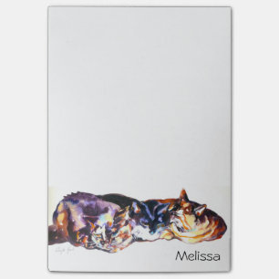 "Cat Napping Trio" Print Post-it Notes