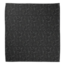 Cat Naps (Small Black) Bandanna Scarf