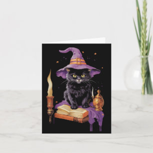 Cat Nation Witch Halloween Black Cat Wicca Card