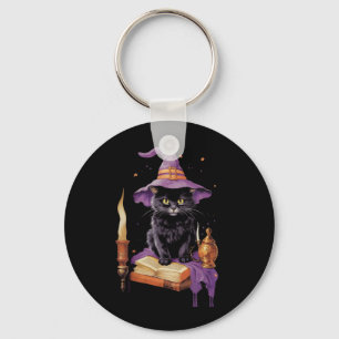 Cat Nation Witch Halloween Black Cat Wicca Key Ring