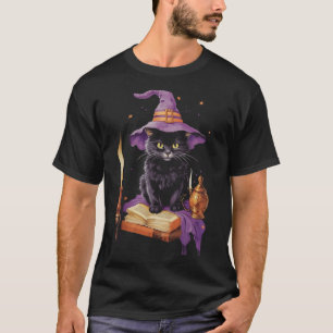 Cat Nation Witch Halloween Black Cat Wicca T-Shirt