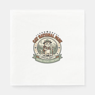 Cat National Park Cat National Park Poster Cat Vin Napkin