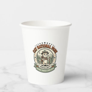 Cat National Park Cat National Park Poster Cat Vin Paper Cups