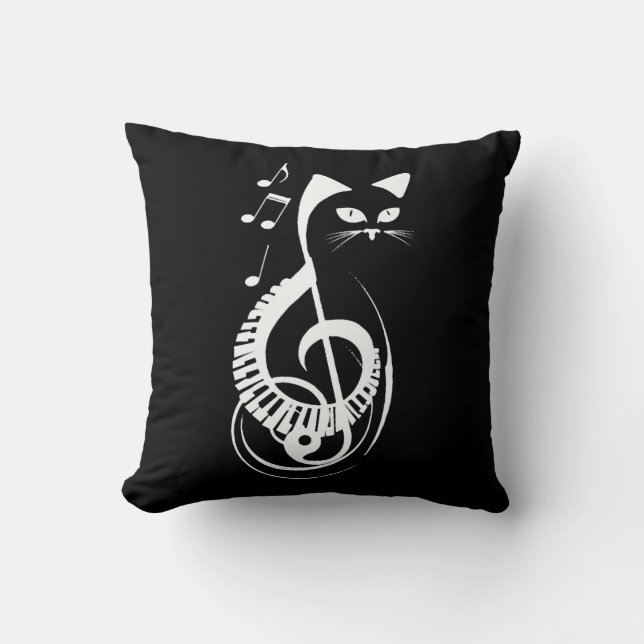 Cat Nature Animal Music Piano  Fan Cushion (Front)